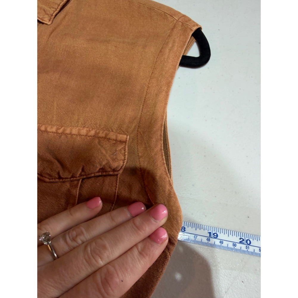 YFB Young Fabulous & Broke Jumpsuit Womens XS Rust Linen Utility Safari Core - Picture 12 of 13